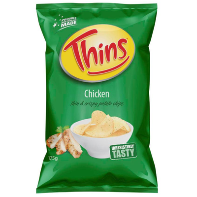 THINS CHICKEN CHIPS 175G