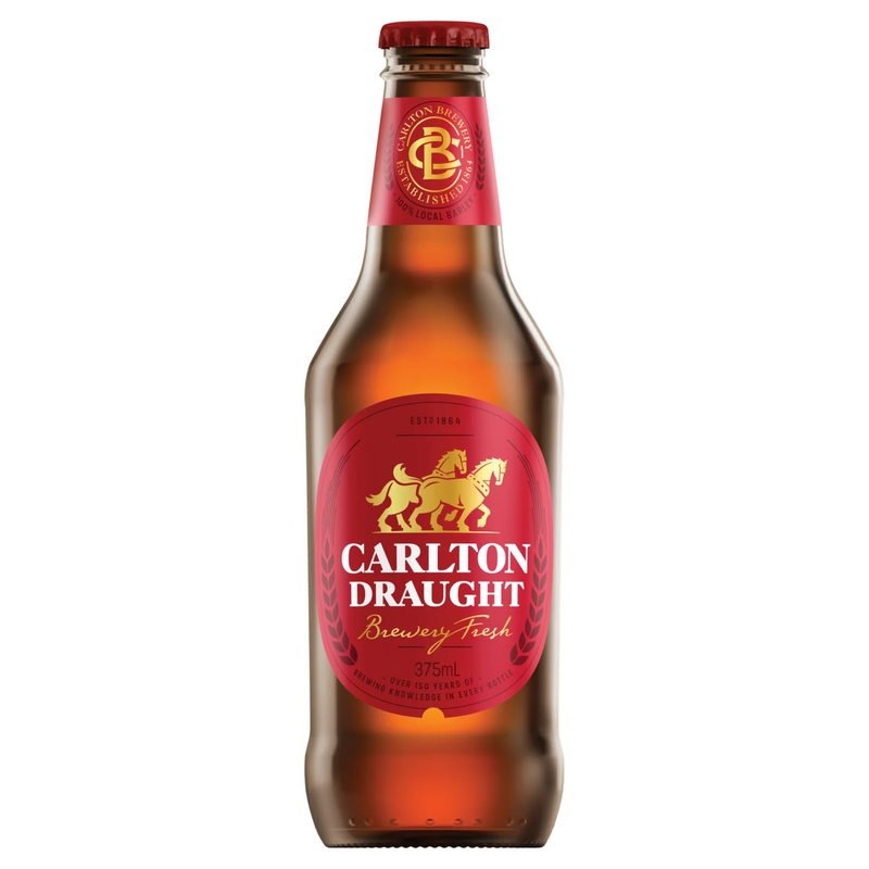 CARLTON DRAUGHT BOTTLE 375ML