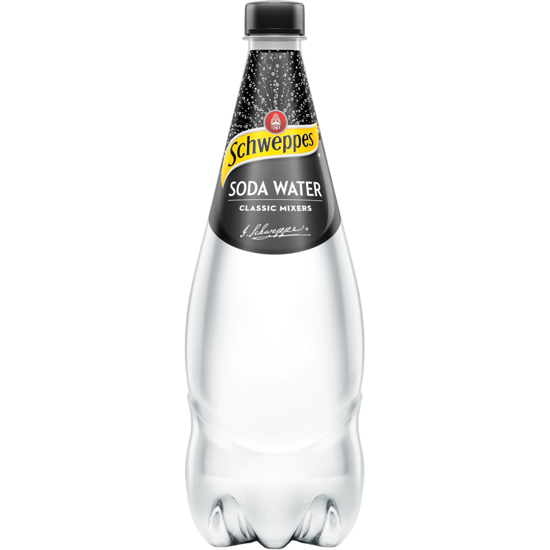 SCHWEPPES SODA WATER BOTTLE 1.1L