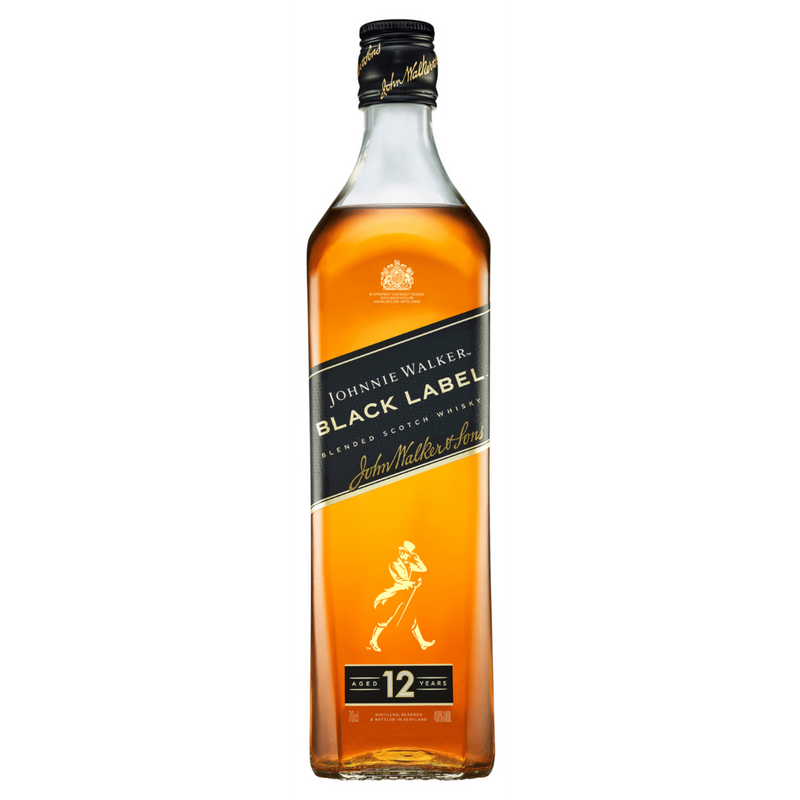 JOHNNIE WALKER BLACK LABEL 12YO BLENDED SCOTCH WHISKY 700ML