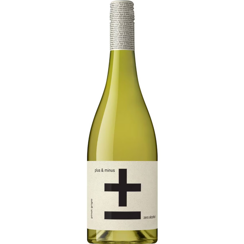 PLUS & MINUS PINOT GRIGIO ZERO ALCOHOL 750ML