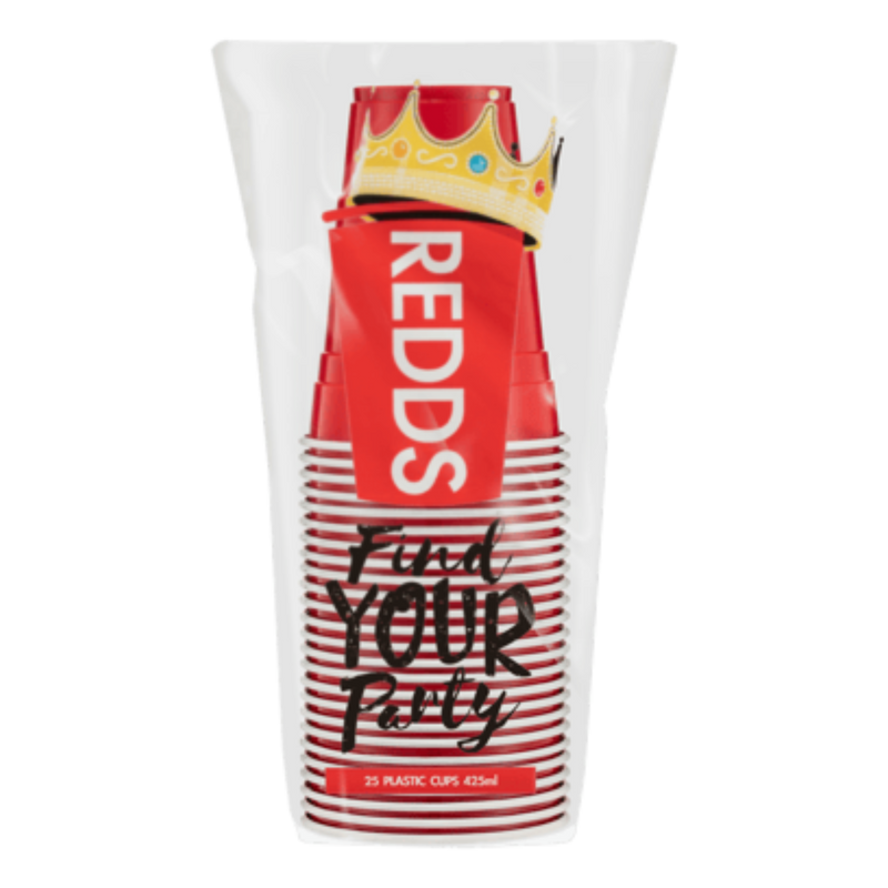 REDDS PLASTIC CUPS 25PK 425ML