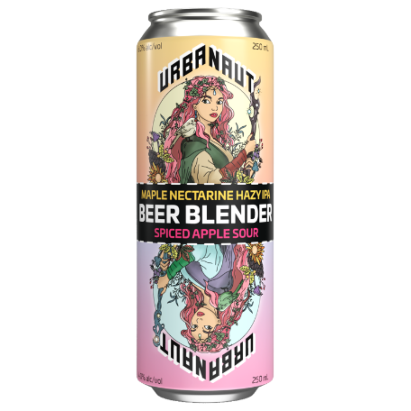 Urbanaut Beer Blender Maple Nectarine Hazy IPA & Spiced Apple Sour Can 500ml