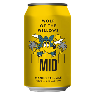 WOLF OF THE WILLOWS MID 3.2% MANGO PALE CAN 355ML