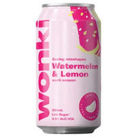 Wonki Watermelon & Lemon Vodka Soda Can 330ml