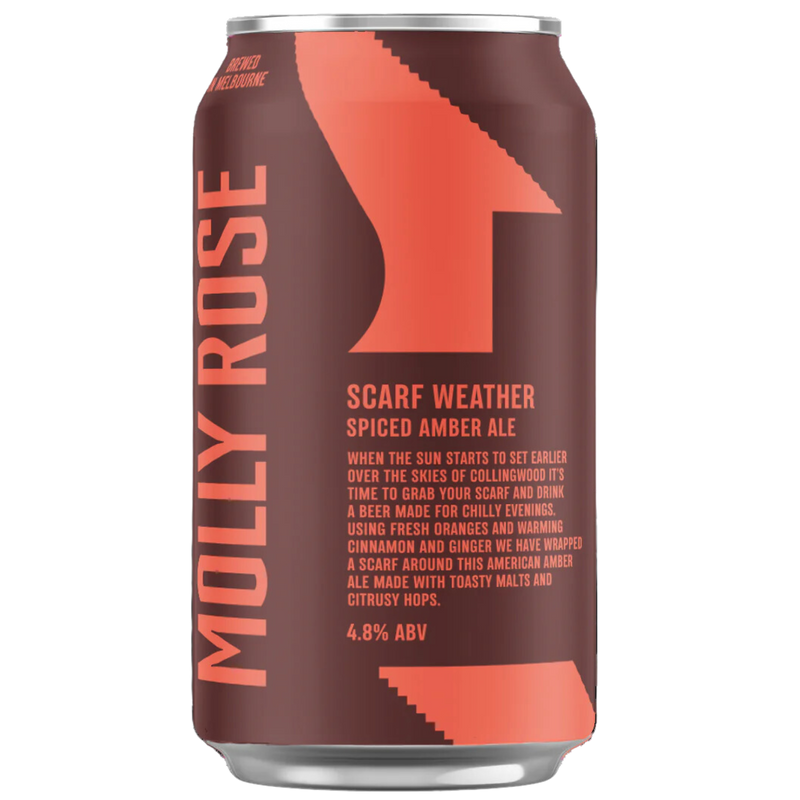 MOLLY ROSE SCARF WEATHER  SPICED AMBER ALE CAN 375ML