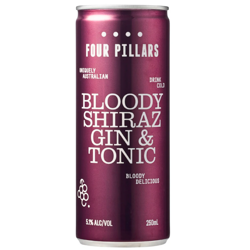 FOUR PILLARS BLOODY SHIRAZ GIN & TONIC CAN 250ML