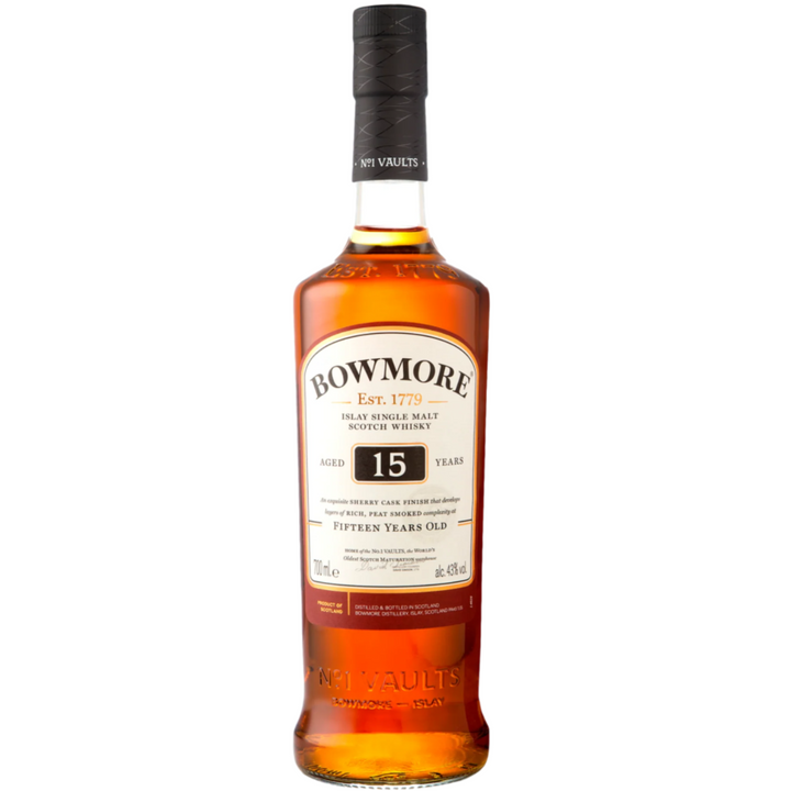 BOWMORE 15YO SINGLE MALT SCOTCH WHISKY 700ML