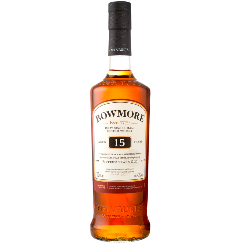 BOWMORE 15YO SINGLE MALT SCOTCH WHISKY 700ML