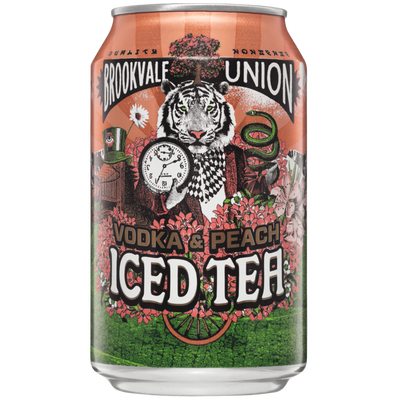 BROOKVALE UNION VODKA & PEACH ICED TEA CAN 330ML