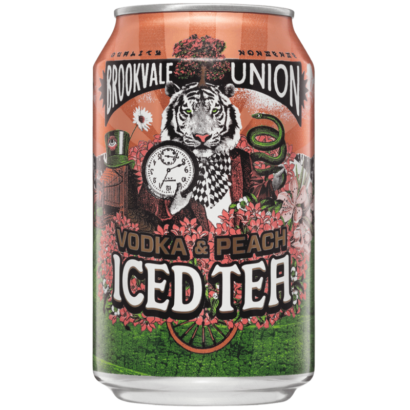 BROOKVALE UNION VODKA & PEACH ICED TEA CAN 330ML