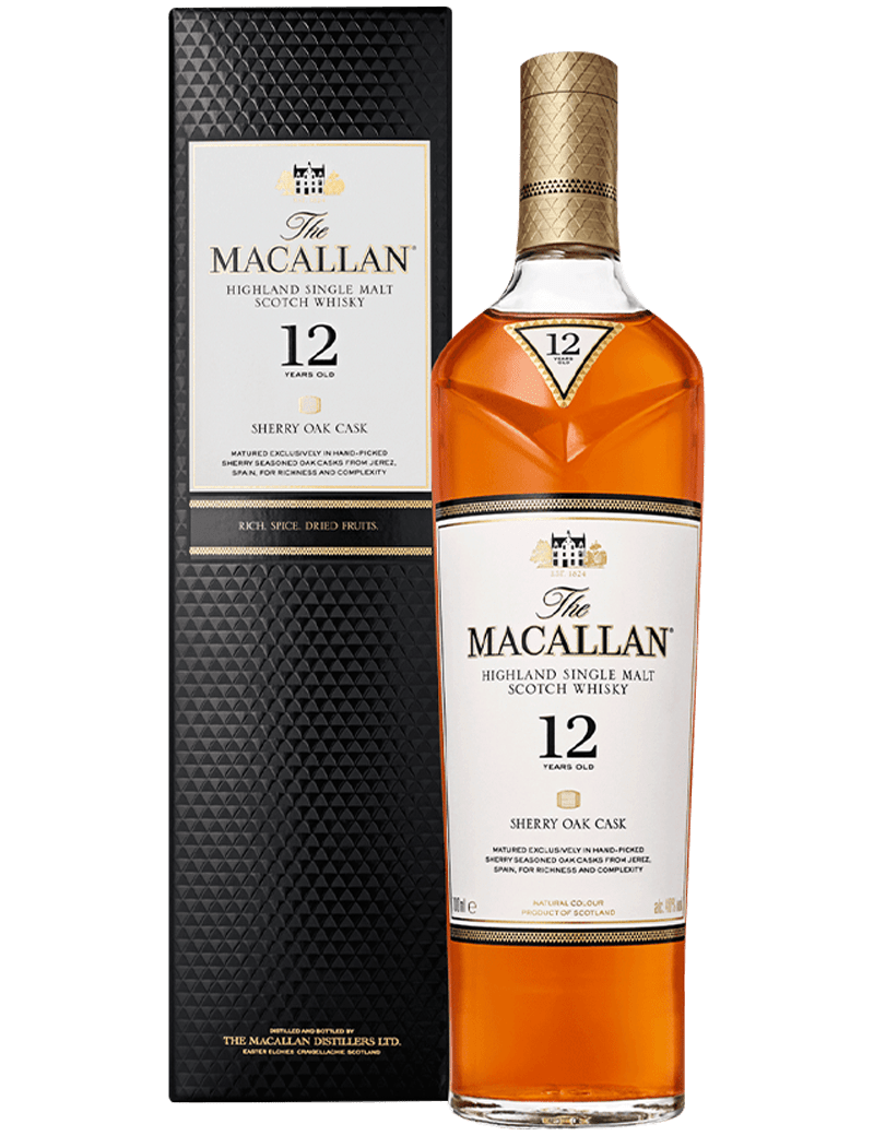 MACALLAN SHERRY OAK 12YO SINGLE MALT SCOTCH WHISKY 700ML